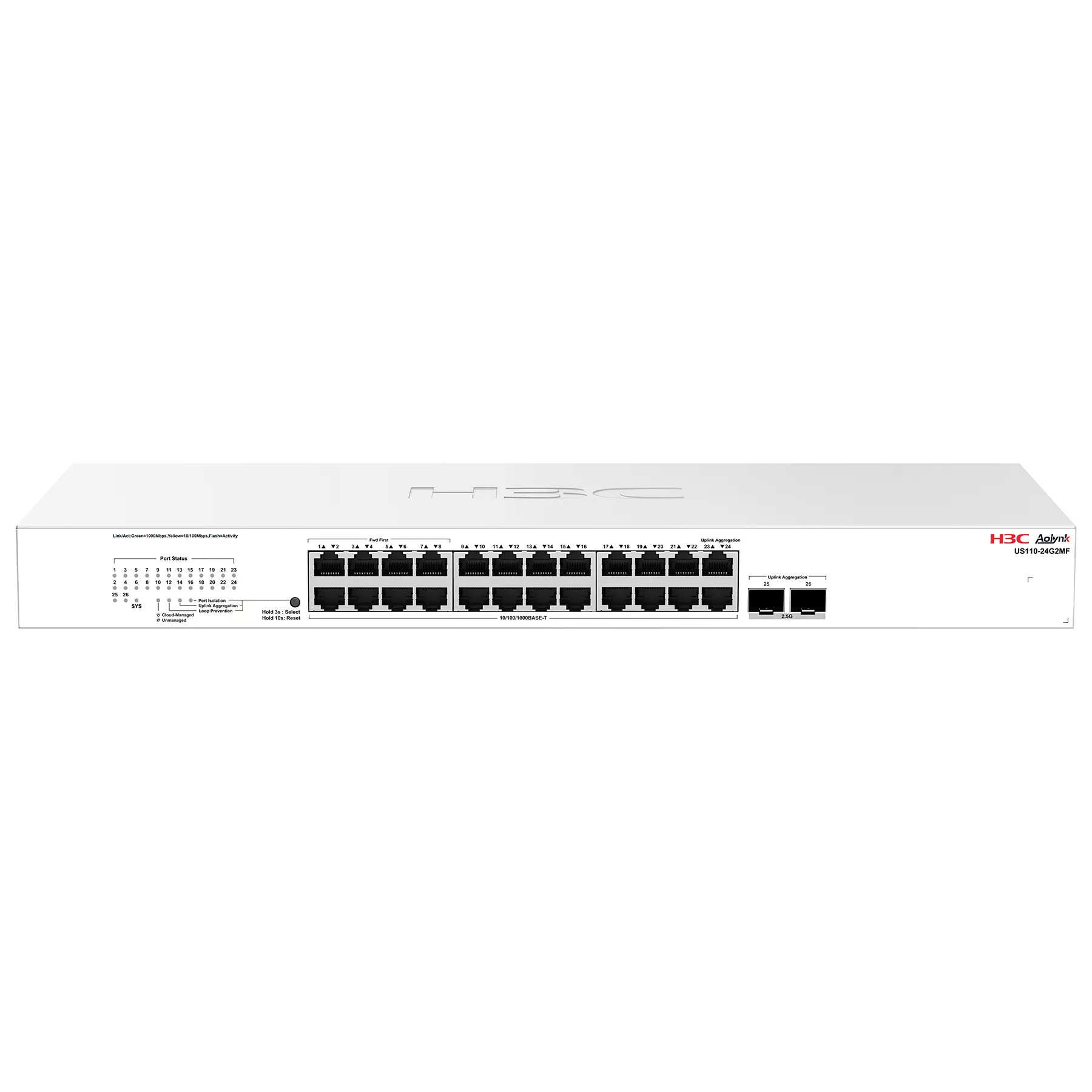 AOLYNK US110-24G2MF - Switch Cloud Managed (no web managed)