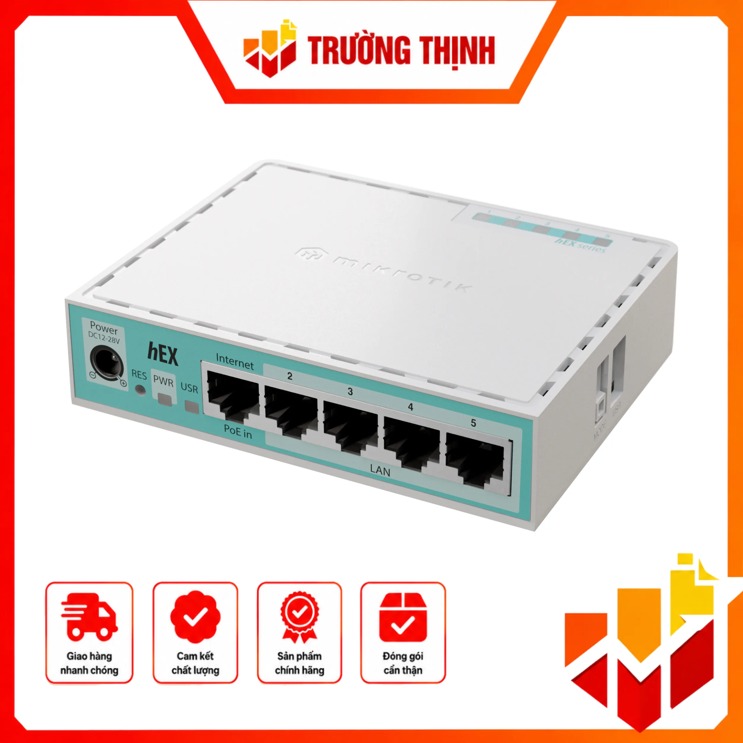 Router MikroTik E50UG hEX Refresh 5 cổng Gigabit