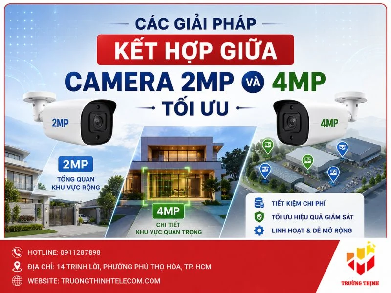 Các giải pháp kết hợp giữa Camera 2MP và 4MP tối ưu