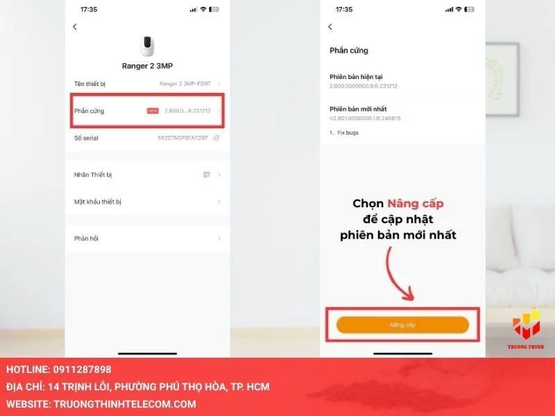 Nâng cấp Firmware
