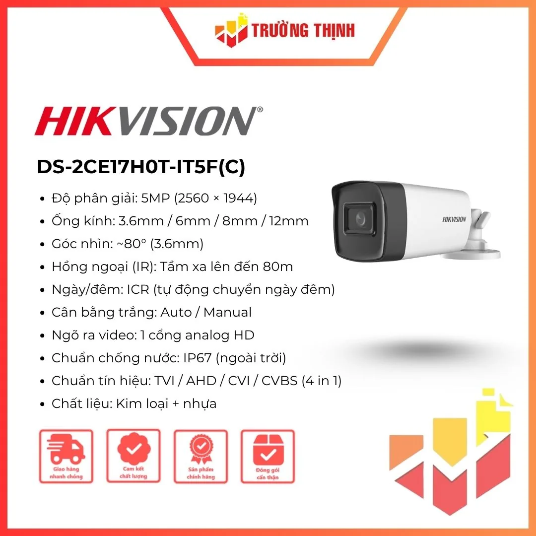 Camera Hikvision DS-2CE17H0T-IT5F(C)