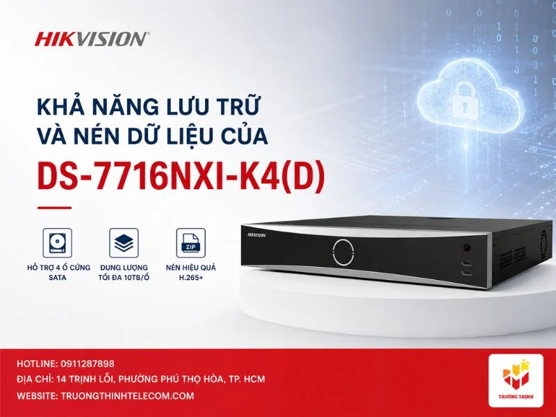 Khả năng lưu trữ và nén dữ liệu của DS-7716NXI-K4(D)