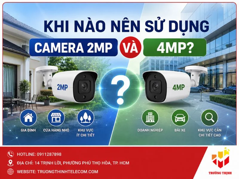 Khi nào nên sử dụng Camera 2MP và 4MP?