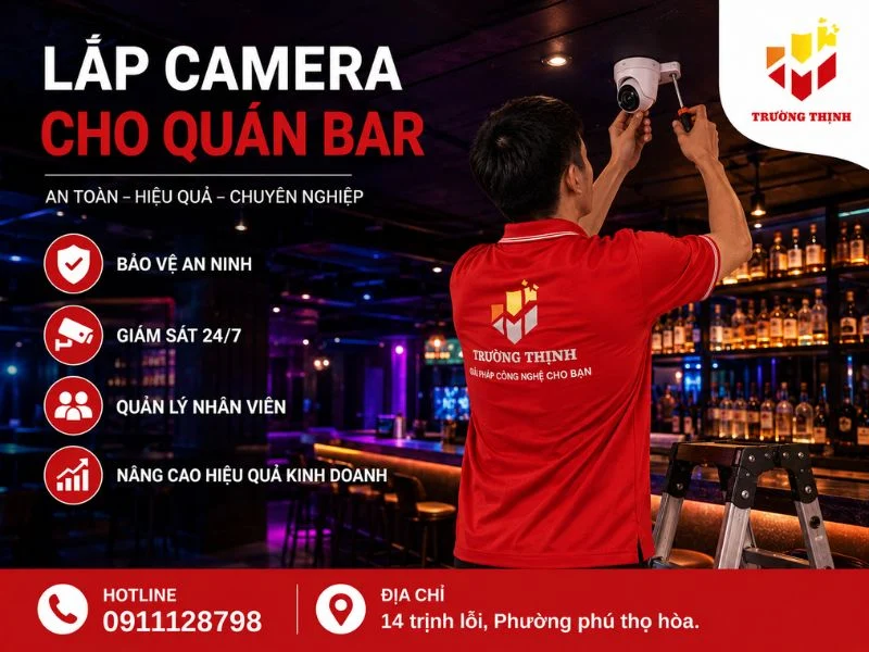 Lắp camera cho quán bar