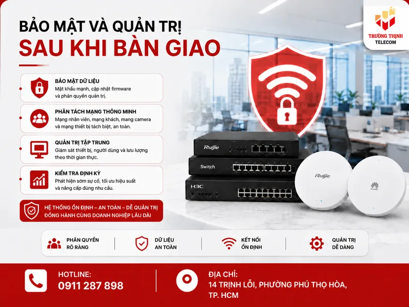 Bảo mật và quản trị sau khi bàn giao