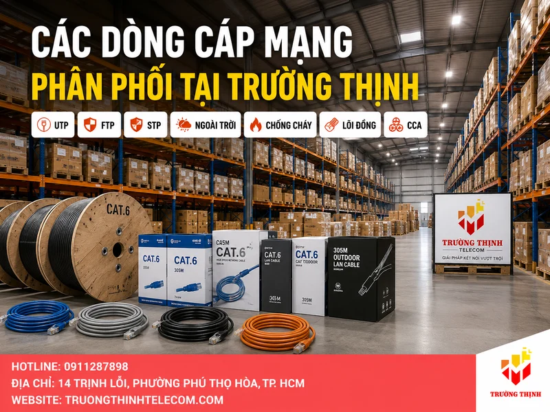 Các dòng cáp mạng phân phối tại Trường Thịnh Telecom