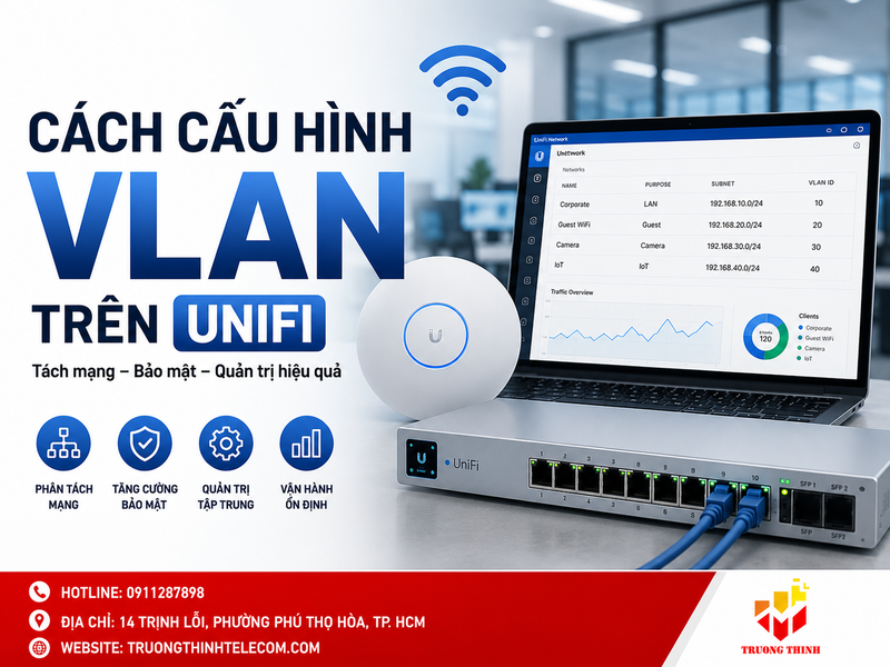 Cách cấu hình VLAN trên UniFi