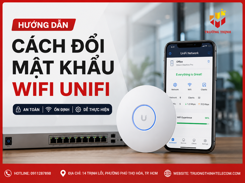 Cách đổi mật khẩu WiFi UniFi