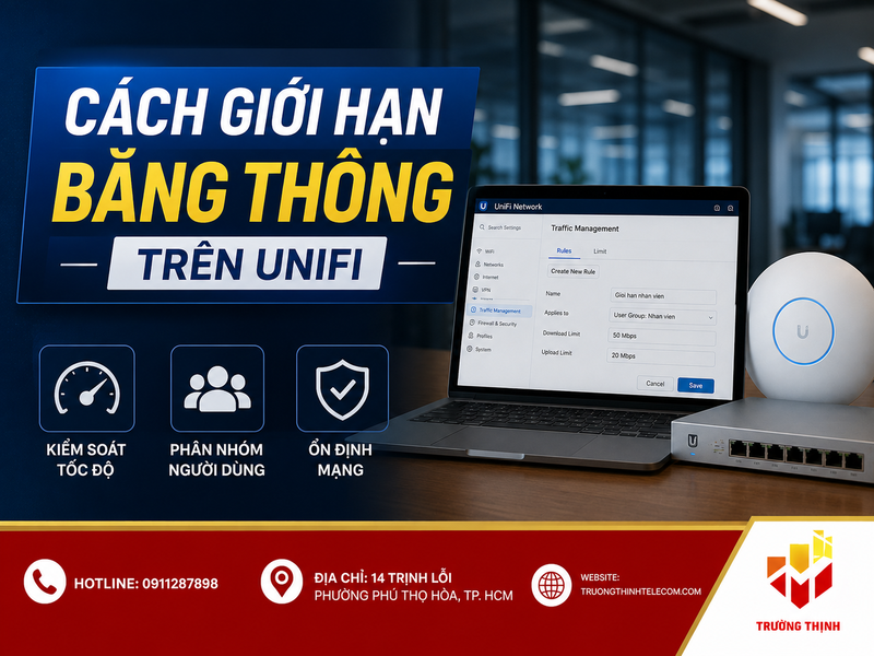 Cách giới hạn băng thông trên UniFi