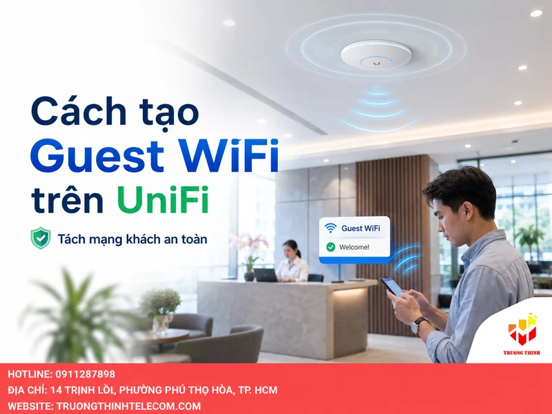 Hướng dẫn cách tạo Guest WiFi trên UniFi an toàn, dễ quản lý