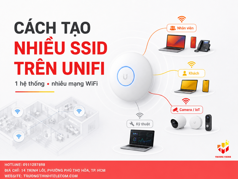 Cách tạo nhiều SSID trên UniFi theo Group AP nhanh trong 1 nốt nhạc