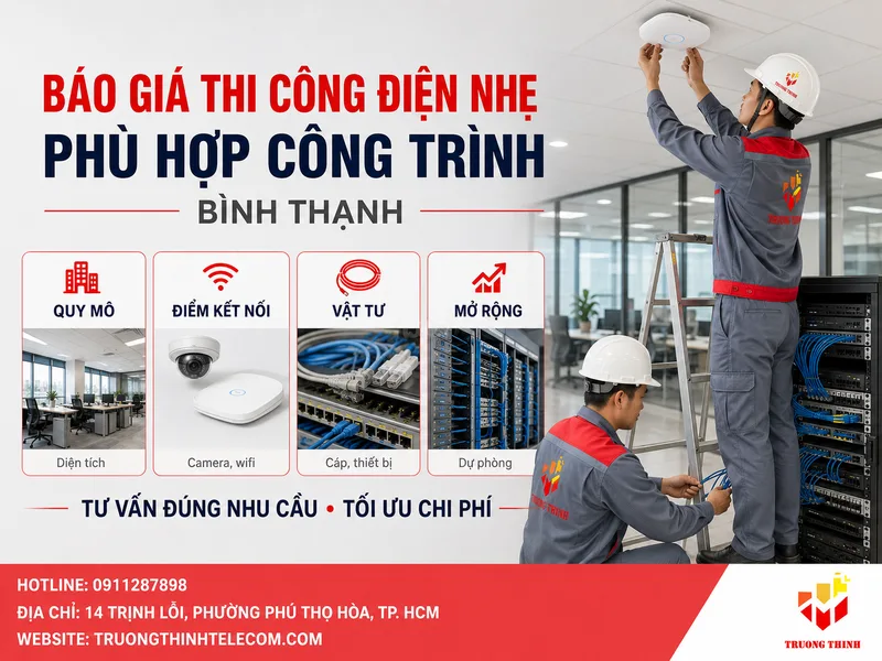 Cách xác định báo giá thi công điện nhẹ phù hợp với công trình