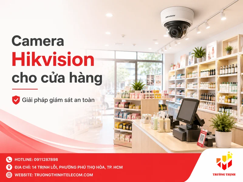 Camera Hikvision cho cửa hàng: Cách chọn hệ thống bảo mật ổn định, lưu trữ an toàn và dễ quản lý