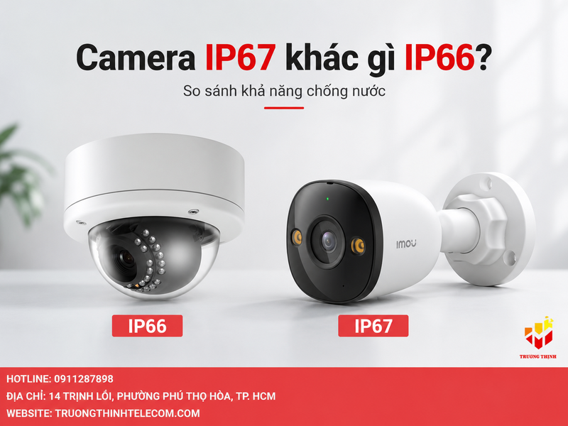 Camera IP67 khác gì IP66