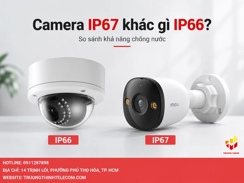 Camera IP67 khác gì IP66