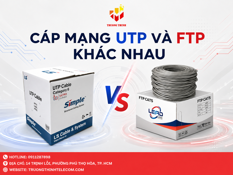 Cáp mạng UTP và FTP khác nhau
