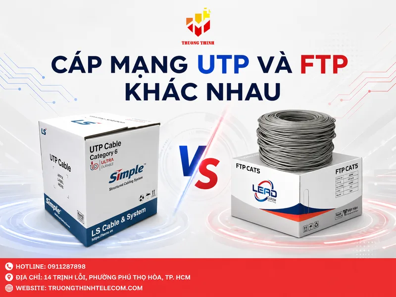Cáp mạng UTP và FTP khác nhau
