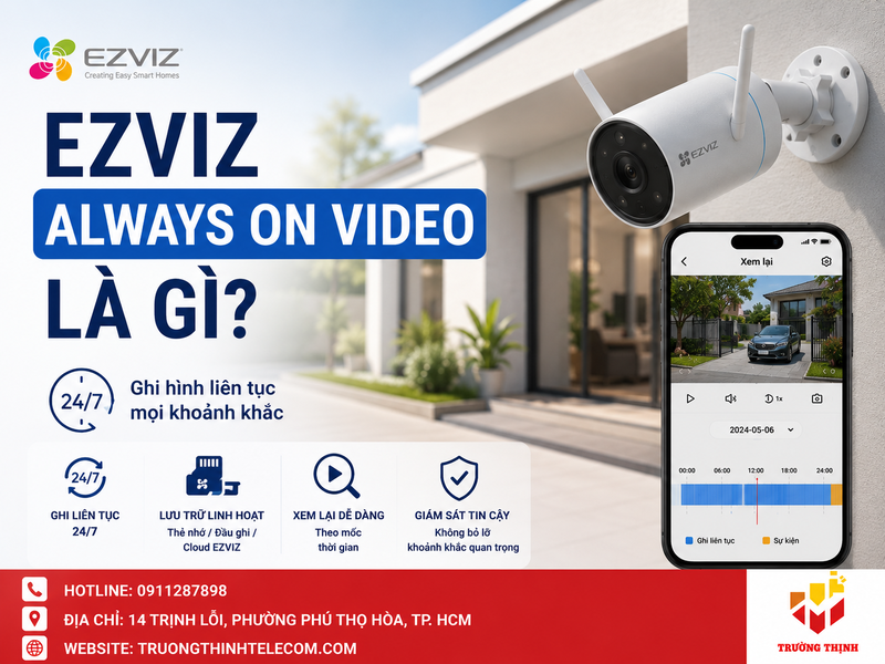 Ezviz Always On Video là gì? Công nghệ AVO trên camera Ezviz có gì nổi bật?