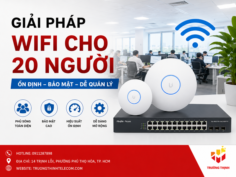 Giải pháp wifi cho 20 người