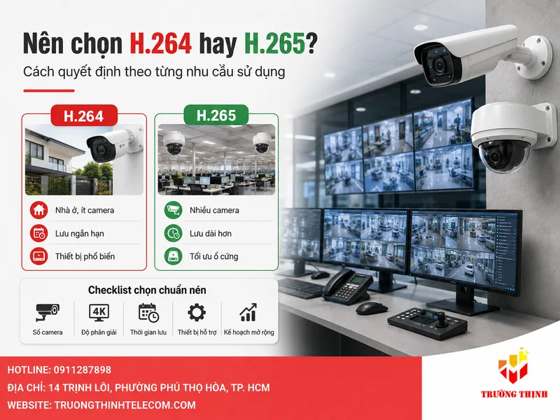 Nên chọn H.264 hay H.265? Cách quyết định theo từng nhu cầu sử dụng