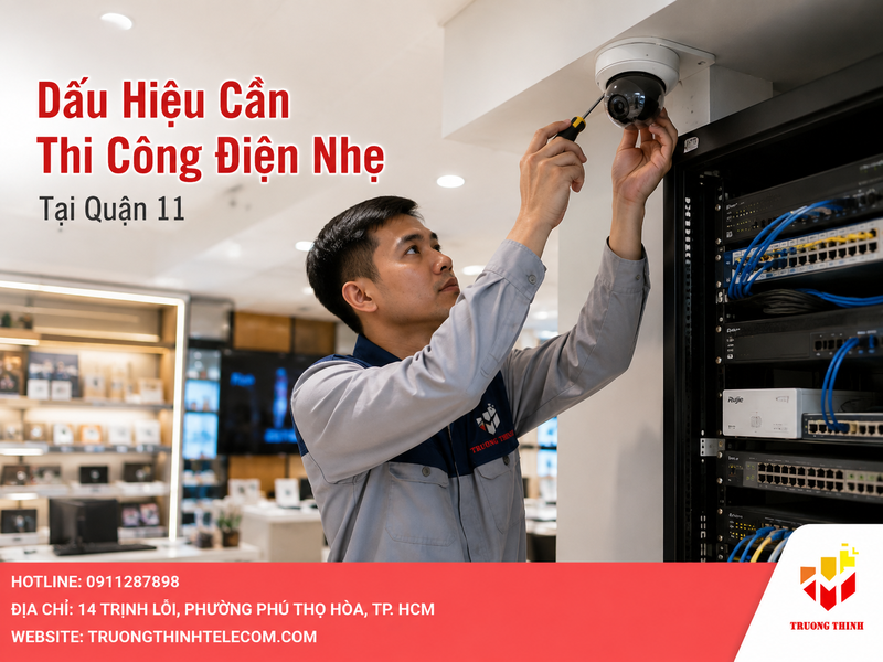 Nhận diện dấu hiệu công trình cần thi công điện nhẹ tại Quận 11