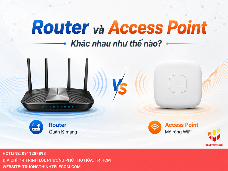 Router và Access point khác nhau