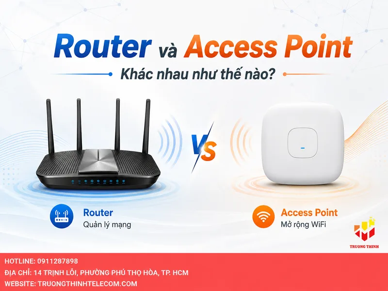 Router và Access point khác nhau