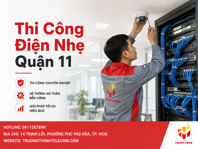 Thi công điện nhẹ quận 11