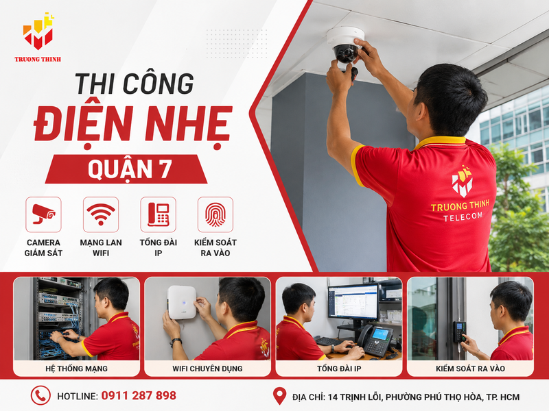 Thi công điện nhẹ quận 7