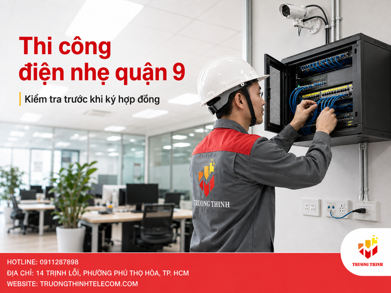 Thi công điện nhẹ quận 9 cần kiểm tra gì trước khi ký hợp đồng?
