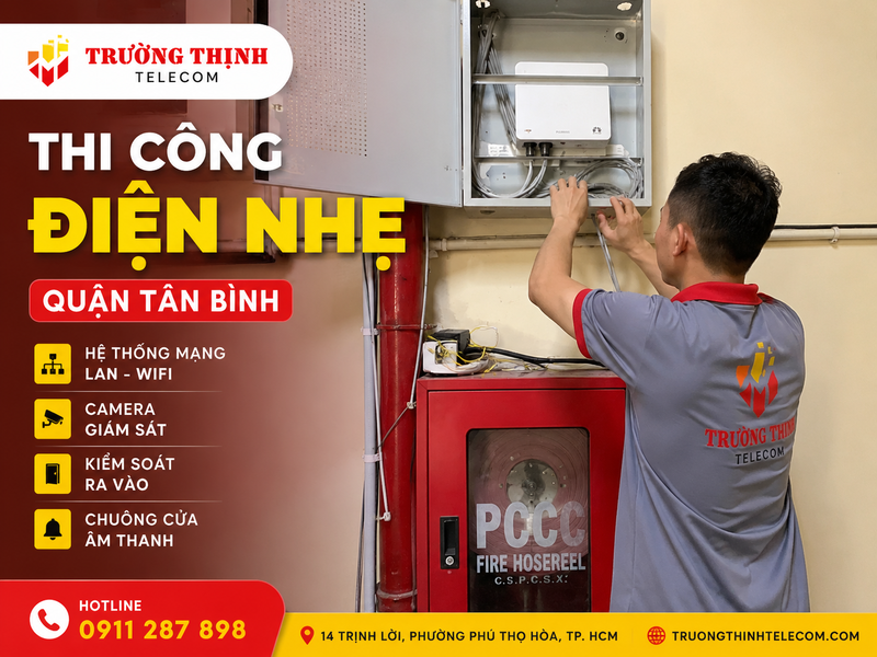 Thi công điện nhẹ quận Tân Bình