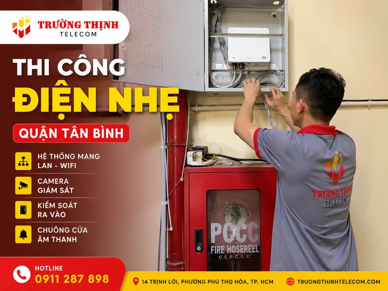 Thi công điện nhẹ quận Tân Bình