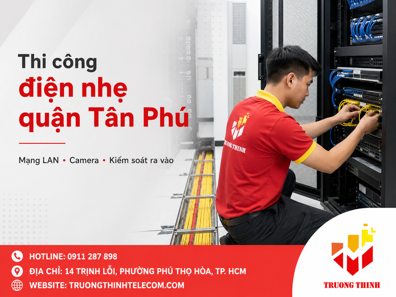 Thi công điện nhẹ quận Tân Phú