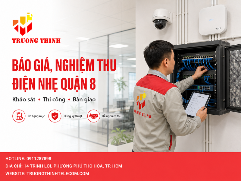 Tiêu chí báo giá, nghiệm thu và lựa chọn đơn vị thi công điện nhẹ quận 8