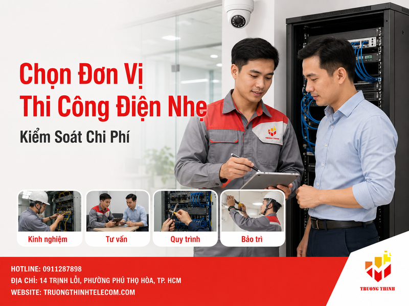 Tiêu chí chọn đơn vị thi công điện nhẹ và cách kiểm soát chi phí