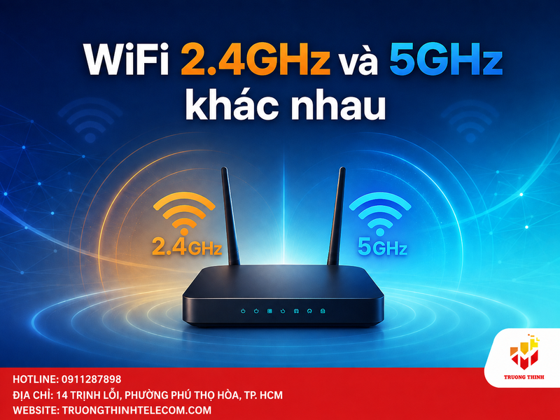 WiFi 2.4GHz và 5GHz khác nhau