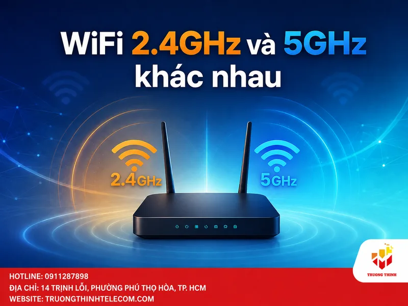 WiFi 2.4GHz và 5GHz khác nhau
