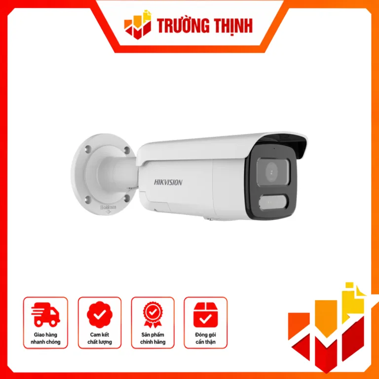 Camera IP Thân trụ 8MP – CÓ MÀU 24/24 tích hợp MIC, cảnh báo bằng âm thanh và đèn