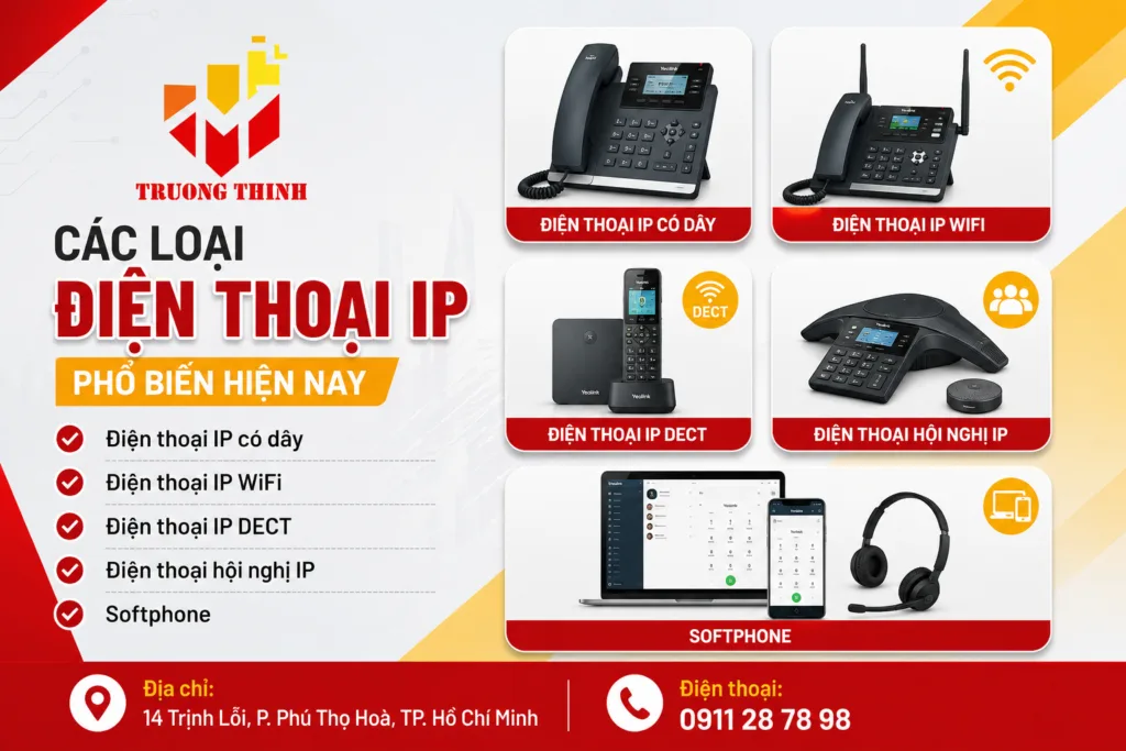Các loại điện thoại IP phổ biến hiện nay