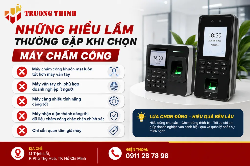 Những hiểu lầm thường gặp khi chọn máy chấm công