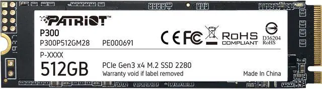 SSD Patriot P300 512G NVMe