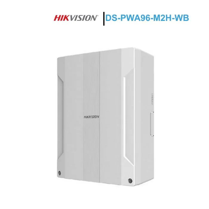 Tích hợp 96 vùng không dây, 16 vùng có dây , 02 ngõ ra có dây , 02 ngõ ra 12V 1A DS-PWA96-M2H-WB