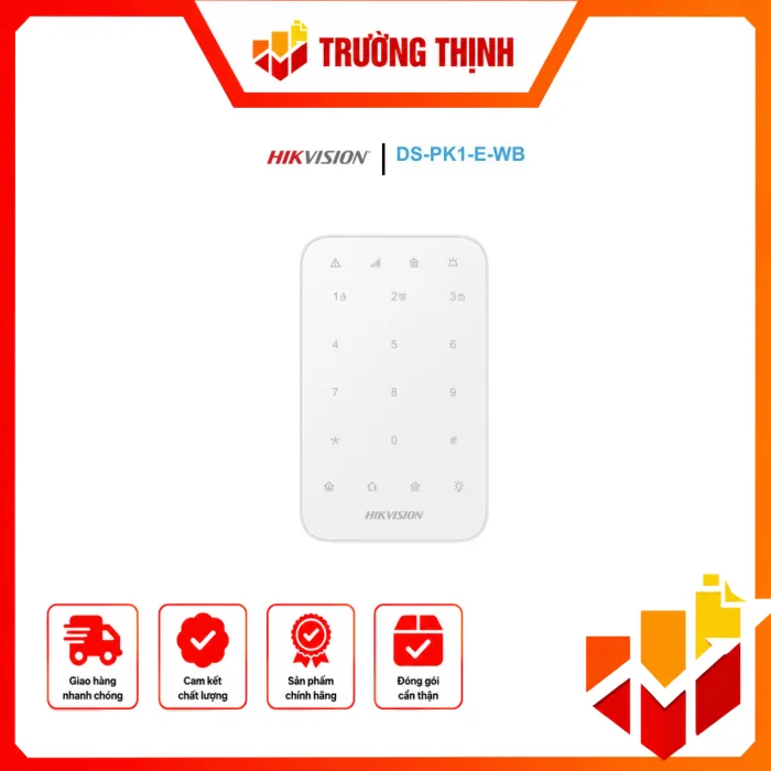 Bàn phím không dây cho báo động Hikvision DS-PK1-E-WB