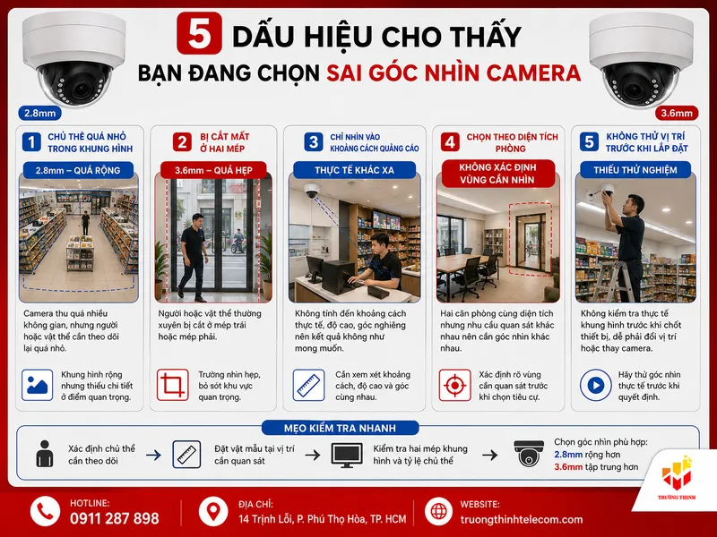 5 dấu hiệu cho thấy bạn đang chọn sai góc nhìn camera