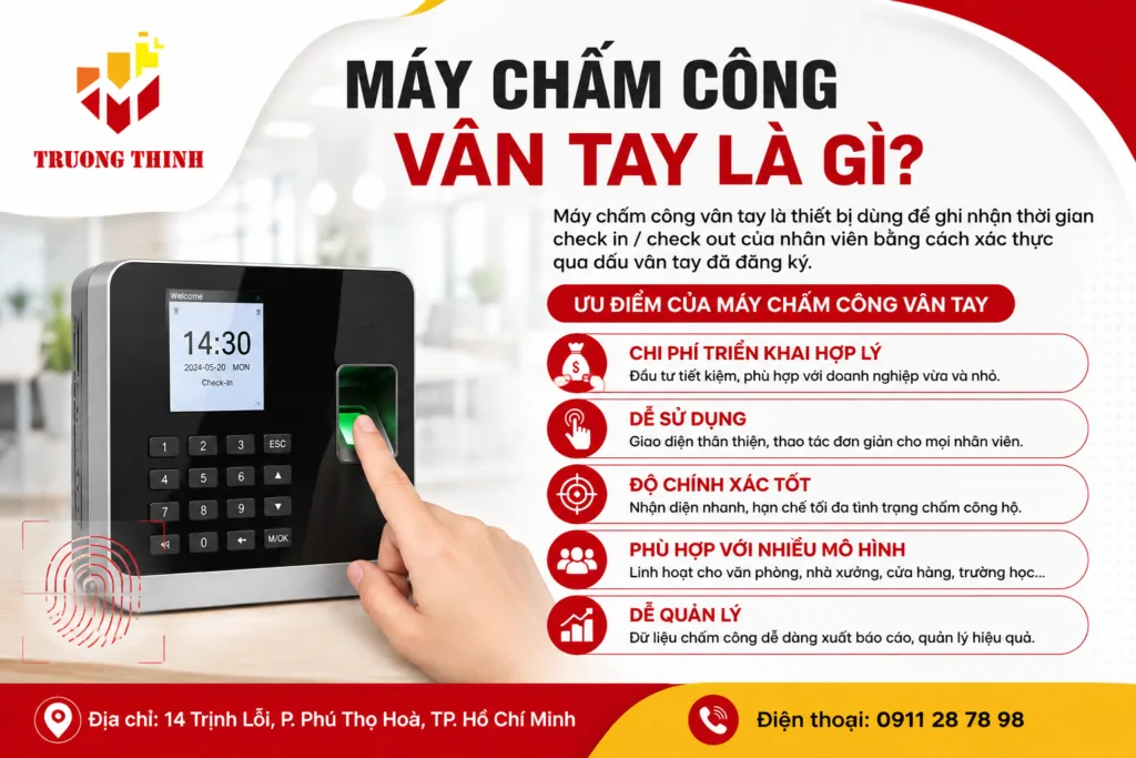 Máy chấm công vân tay là gì?