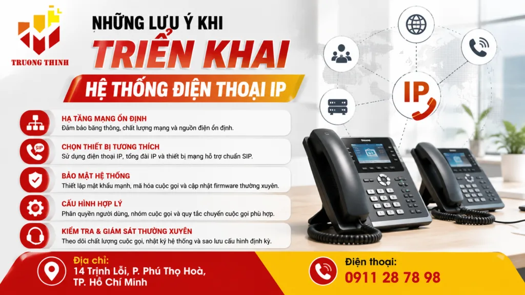 Những lưu ý khi triển khai hệ thống điện thoại IP