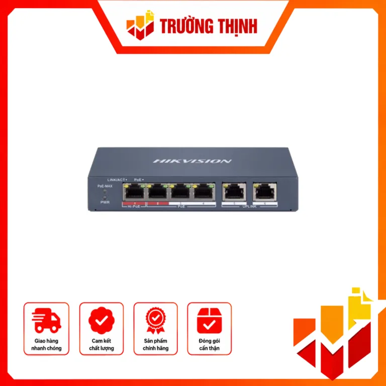 Switch mạng thông minh 8 cổng PoE 2 cổng uplink 1000Mbps