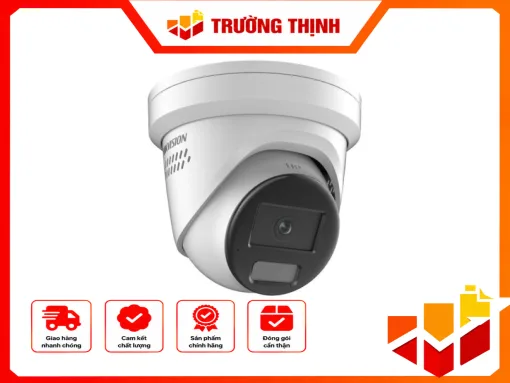 Camera IP Bán cầu vát 4MP – CÓ MÀU 24/24 tích hợp MIC, cảnh báo bằng âm thanh và đèn
