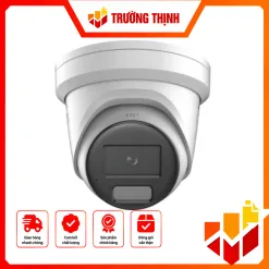 Camera IP Bán cầu vát 4MP – CÓ MÀU 24/24 tích hợp MIC, cảnh báo bằng âm thanh và đèn