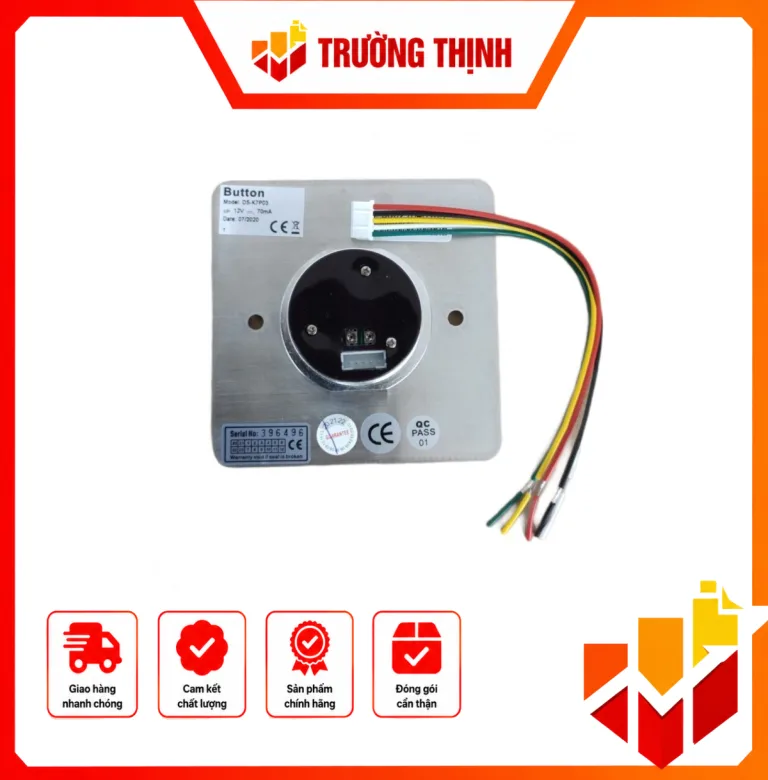 Nút ấn cảm ứng (không chạm) : Mặt hợp kim nhôm, có đèn chỉ thị DS-K7P03